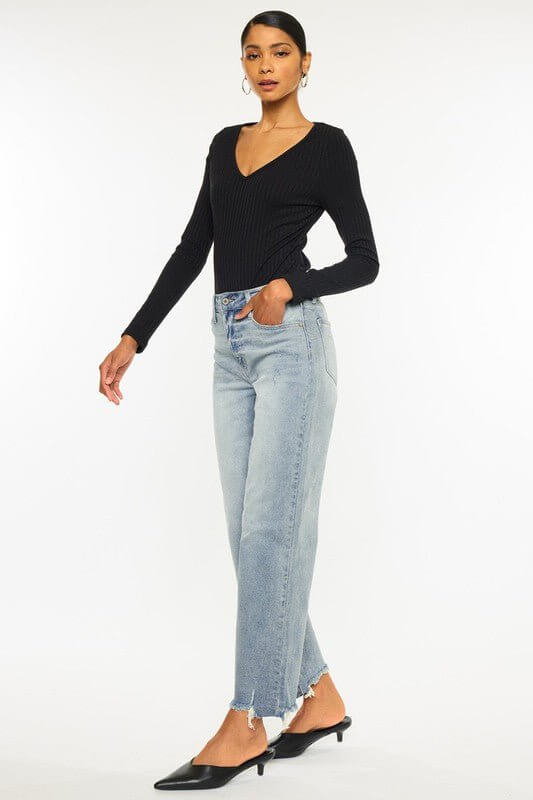 High Rise Slim Wide Leg - Rocca & Co