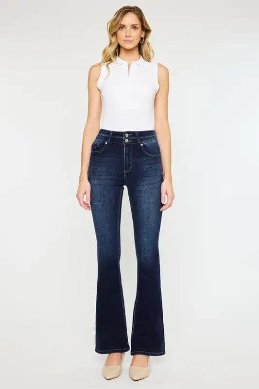 High Rise Wide Waistband Skinny Bootcut - Rocca & Co