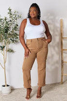High Waist Straight Jeans with Pockets - Rocca & Co