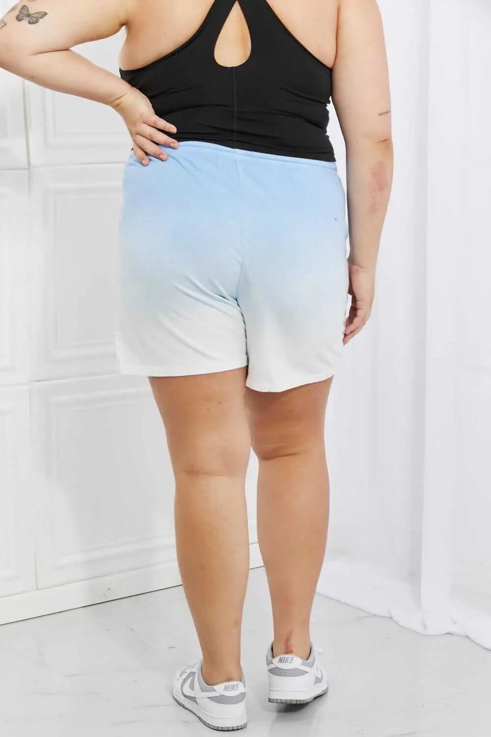 In The Zone Dip Dye High Waisted Shorts - Rocca & Co