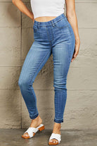 Janavie High Waisted Pull On Skinny Jeans - Rocca & Co