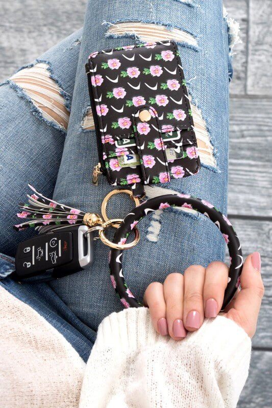 Key Ring Wallet Bracelet ID Zip Up - Rocca & Co