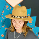 Leopard Band Fedora Hat - Rocca & Co