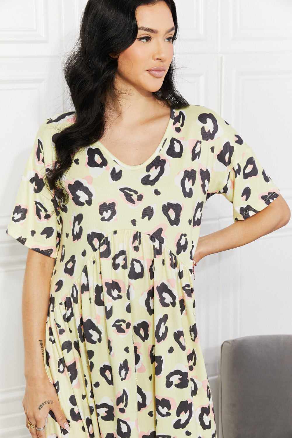 Leopard Print Mini Dress - Rocca & Co