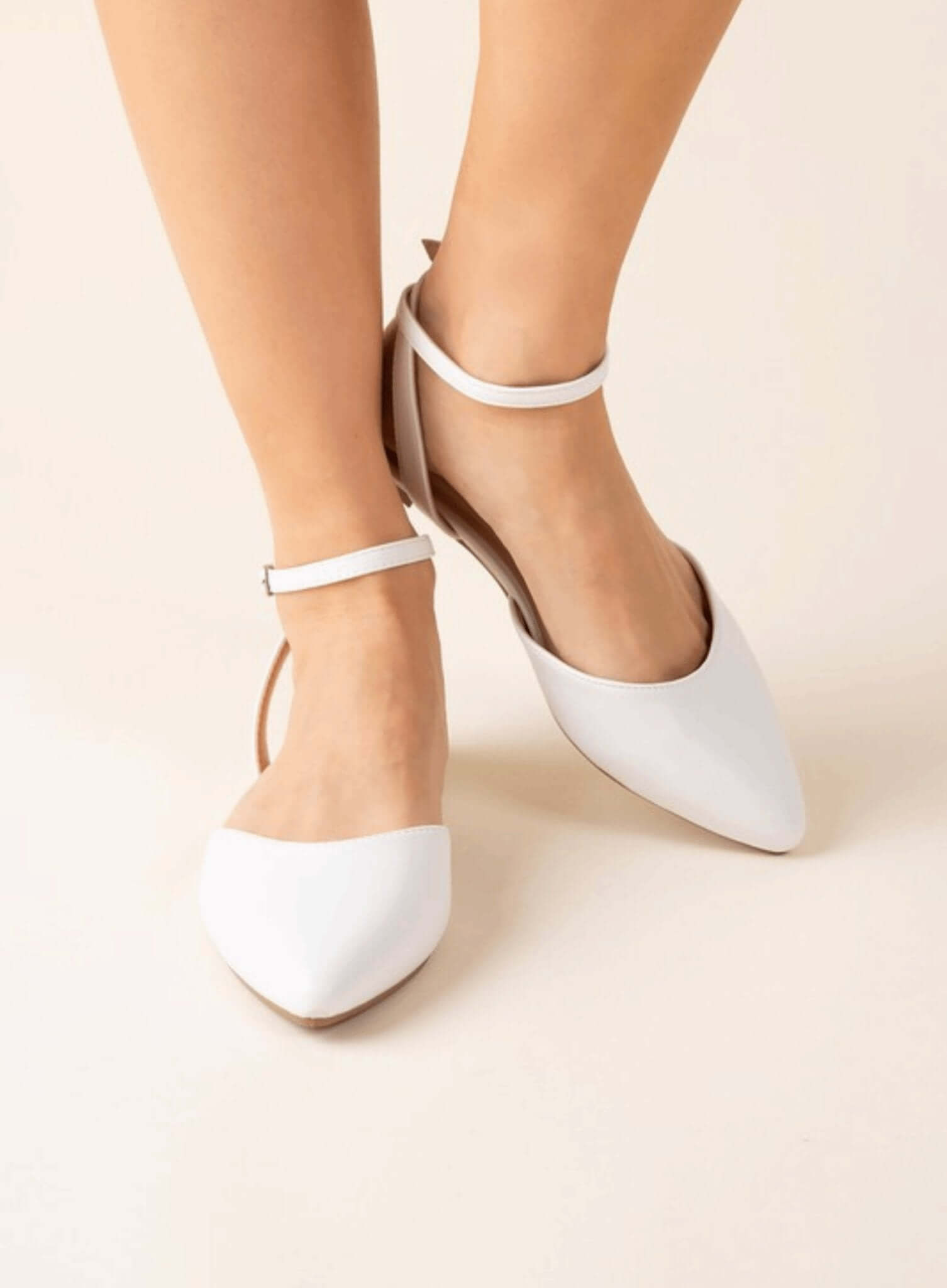 Linden-S Ankle Strap Flats - Rocca & Co