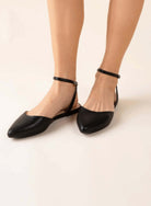 Linden-S Ankle Strap Flats - Rocca & Co