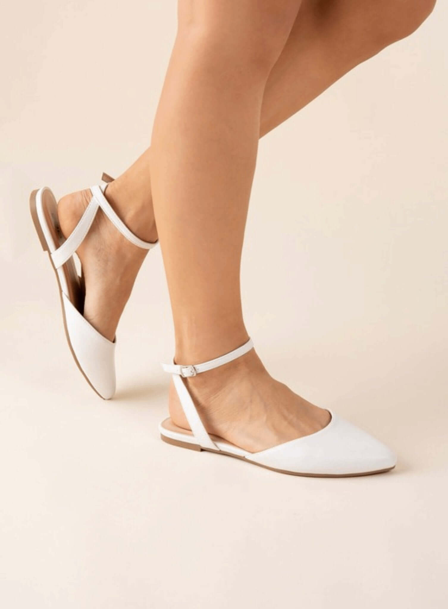Linden-S Ankle Strap Flats - Rocca & Co