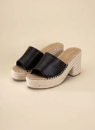 Lock-1 Espadrille Mule Heels - Rocca & Co