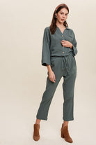 Long Sleeve Button Down and Long Pants Sets - Rocca & Co