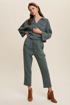 Long Sleeve Button Down and Long Pants Sets - Rocca & Co