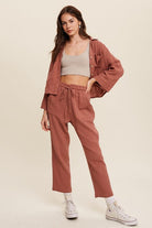 Long Sleeve Button Down and Long Pants Sets - Rocca & Co