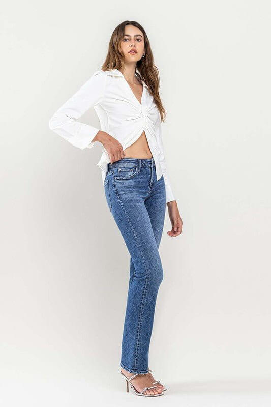 Low Rise Slim Bootcut Jeans - Rocca & Co