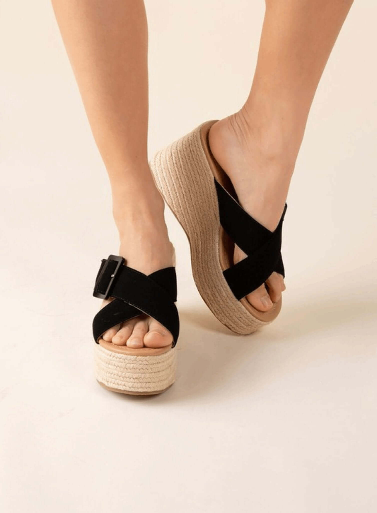 Espadrille hot sale slides platform