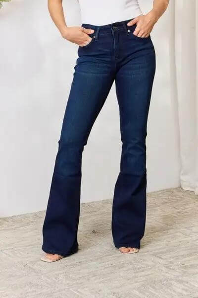 Mid Rise Flare Jeans