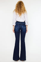 Mid Rise Hem Detail Flare Jeans - Rocca & Co