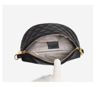 Myra Quilted Leather Crescent Sling Bag - Rocca & Co