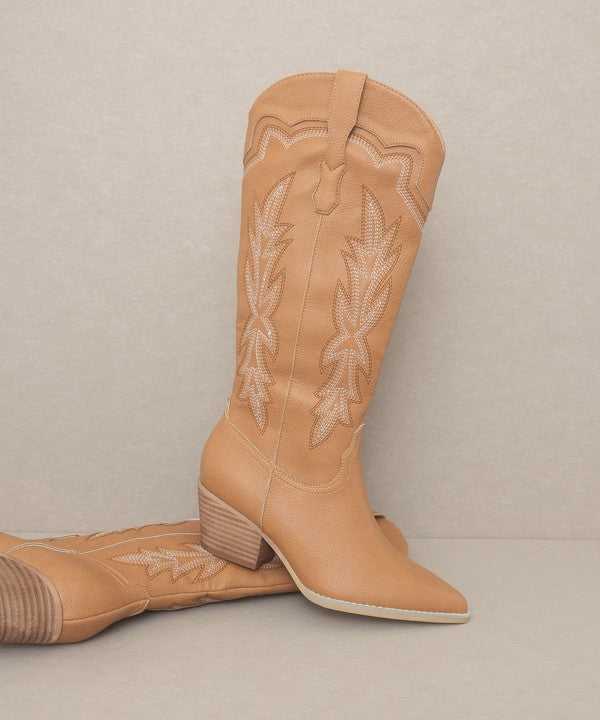 Oasis Society Ainsley Embroidered Cowboy Boot - Rocca & Co