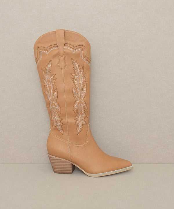 Oasis Society Ainsley Embroidered Cowboy Boot - Rocca & Co