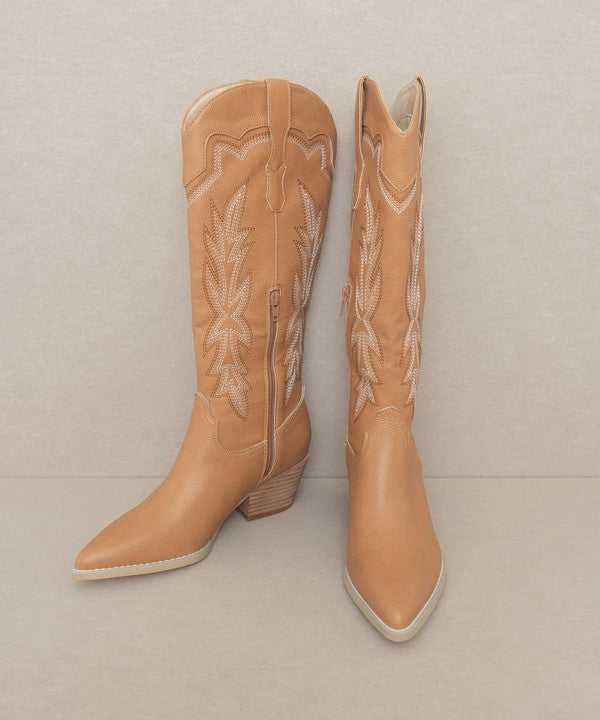 Oasis Society Ainsley Embroidered Cowboy Boot - Rocca & Co