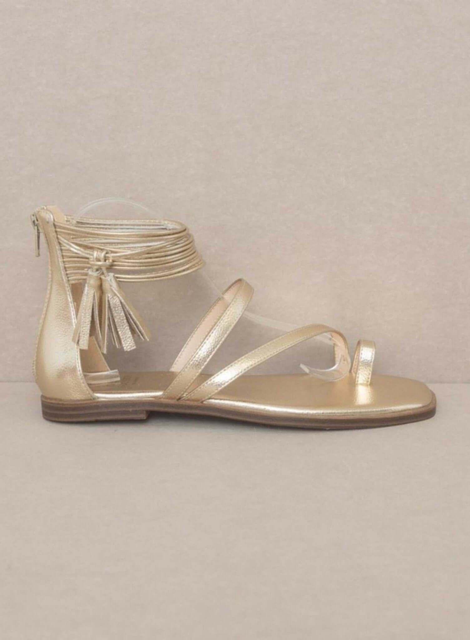 Oasis Society April Strappy Ankle Wrap Sandal - Rocca & Co
