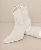 Oasis Society Cannes Pearl Studded Western Boots - Rocca & Co