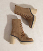 Oasis Society Jenna Platform Military Boots - Rocca & Co