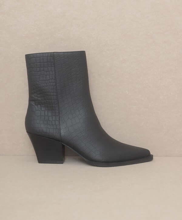 Oasis Society Miley Alligator Print Booties - Rocca & Co
