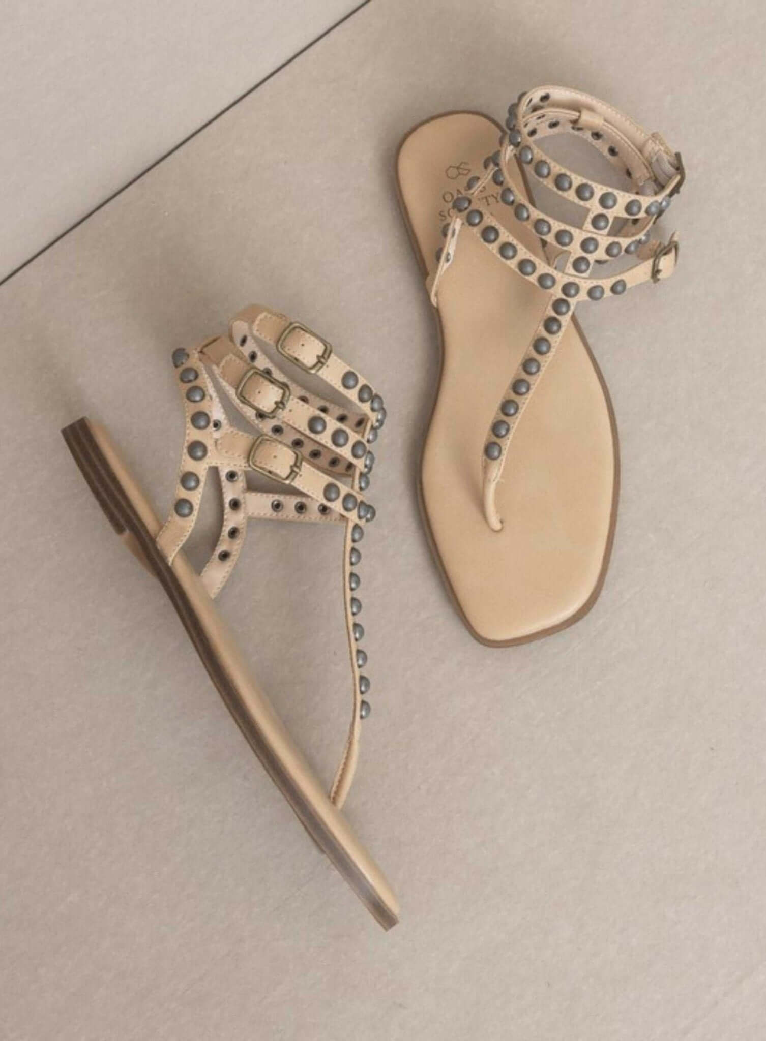 Oasis Society Oaklyn Studded Gladiator Sandals - Rocca & Co
