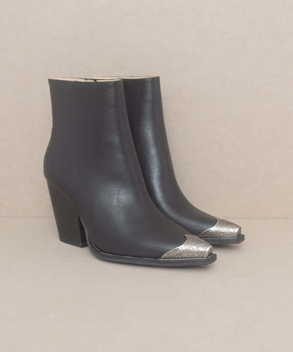 Oasis Society Zion Bootie with Etched Metal Toe - Rocca & Co