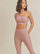 One Shoulder Active Sports Bra & Legging Set - Rocca & Co