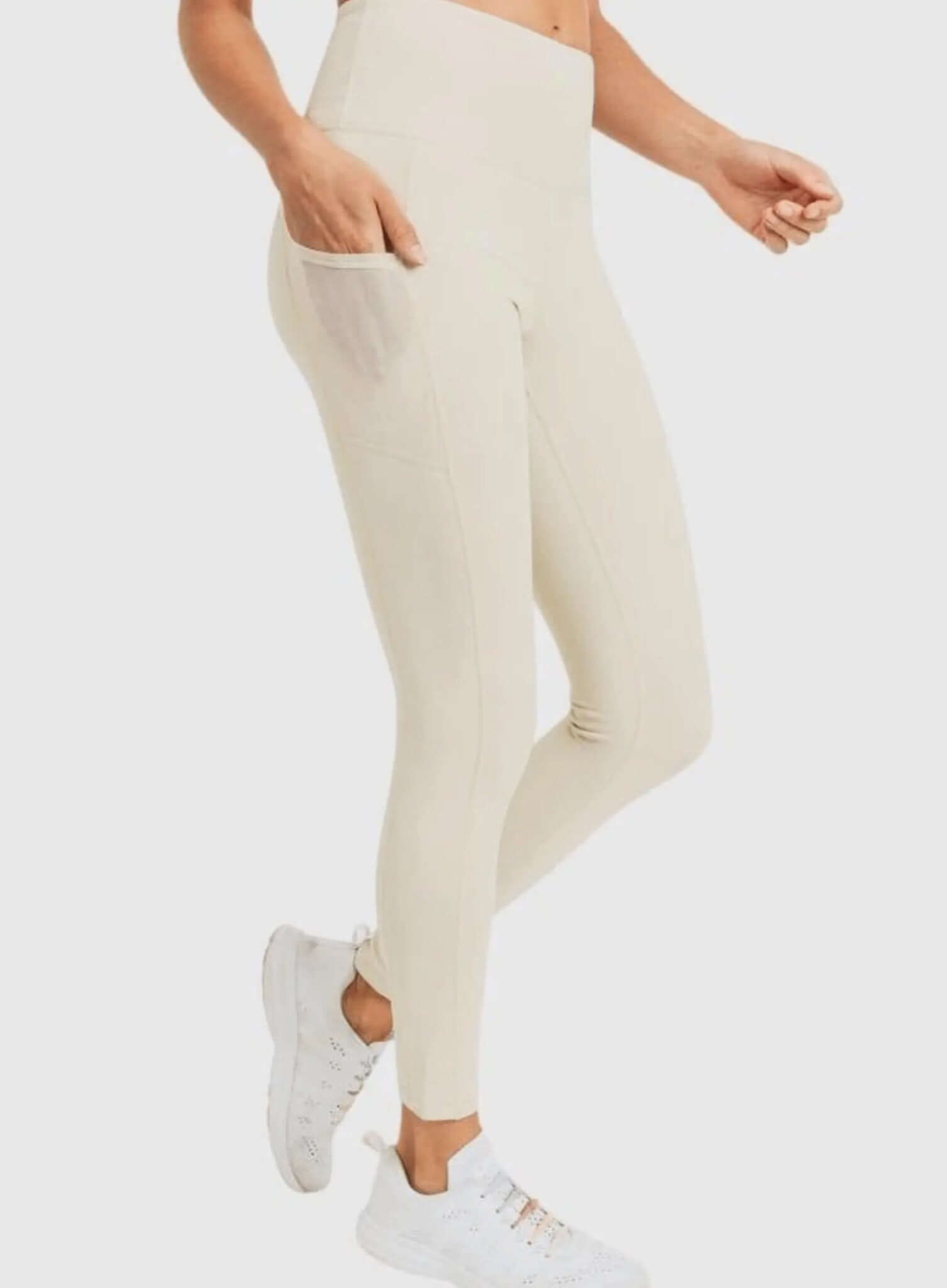 Performance High Waisted Leggings with Mesh Pockets - Rocca & Co